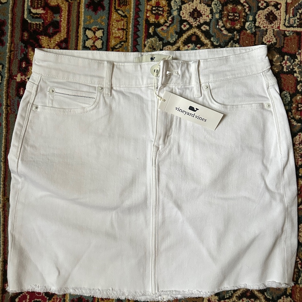 Vineyard Vines White Mini Pencil Skirt